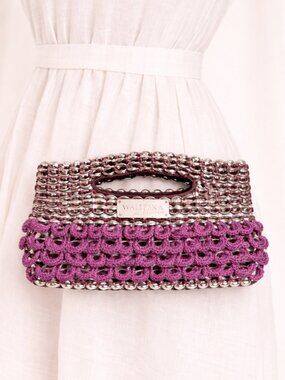 Walleska Ecochicc Handmade Brazilian Recycled Soda Tab Statement Bag